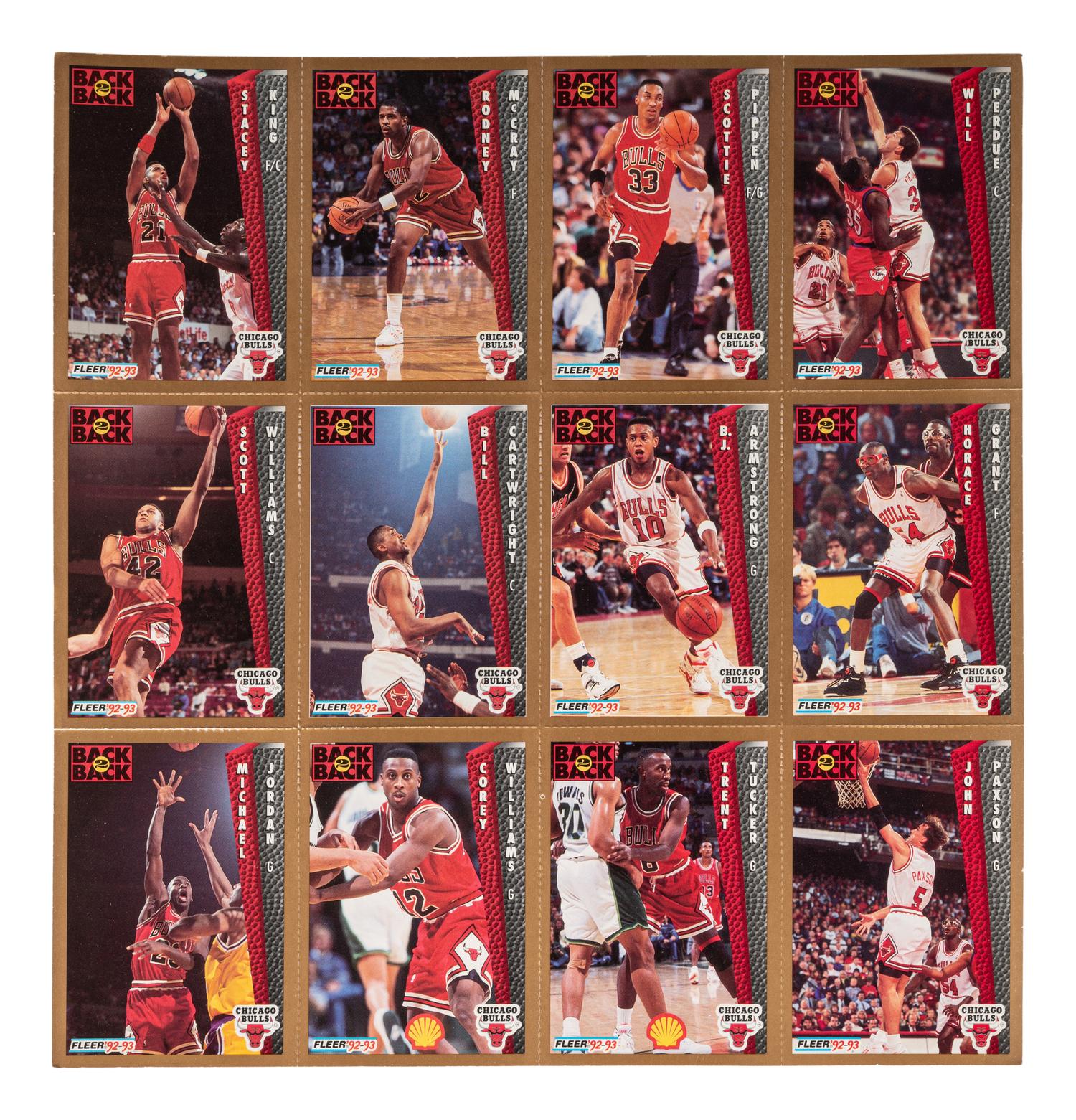 A Group of Michael Jordan Last Material Including An Unused Upper Deck Life Life Size Stand Up Display and a 1994 Rare Air Factory Sealed Basketball Card Set,