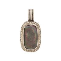 David Yurman, Sterling Silver Abalone Mother-of-Pearl, and Diamond Pendant