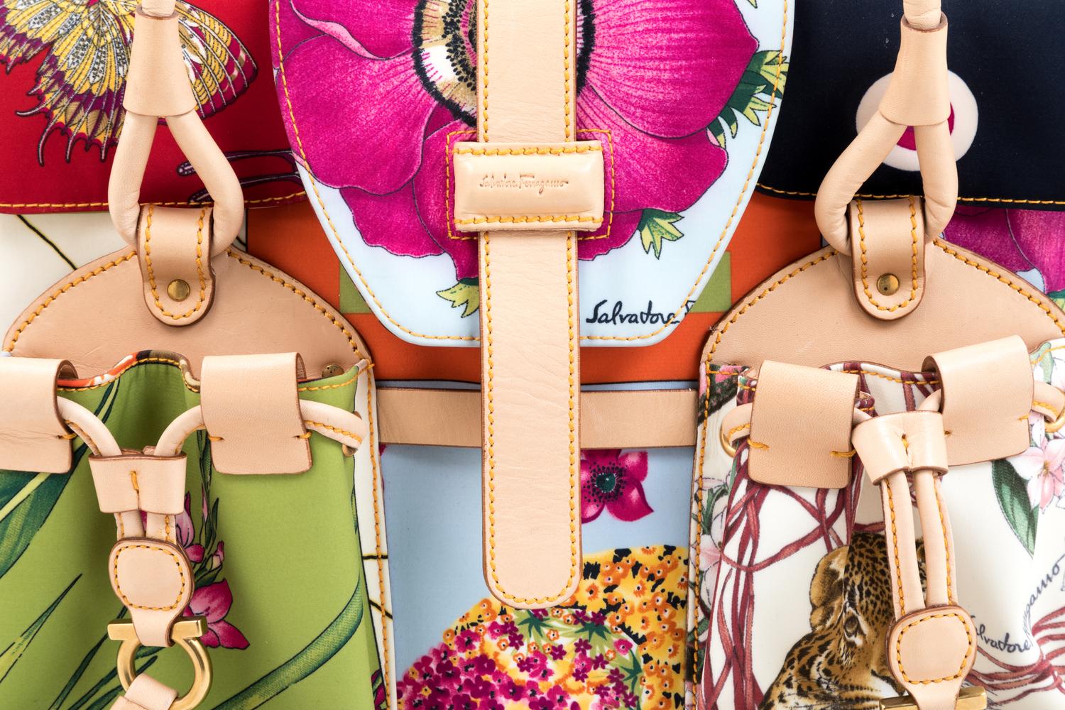 Ferragamo Multicolor Handbag with Wallet, 1990-2000s