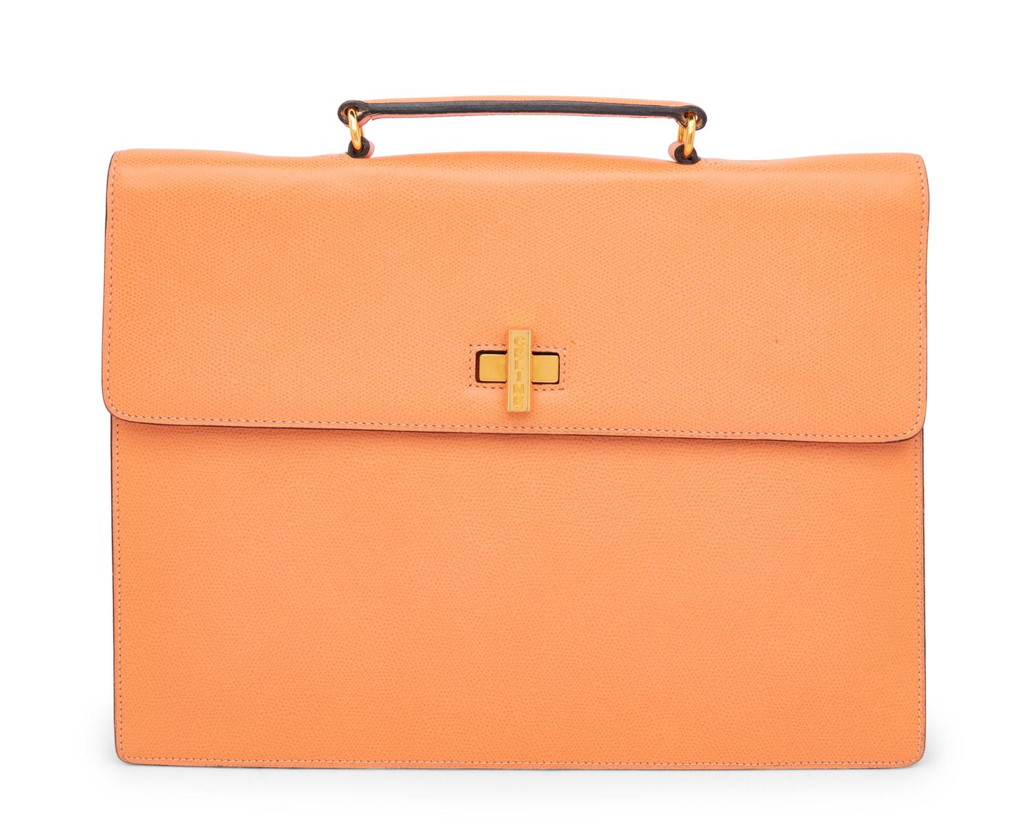 Céline, Salmon Pink Leather Briefcase