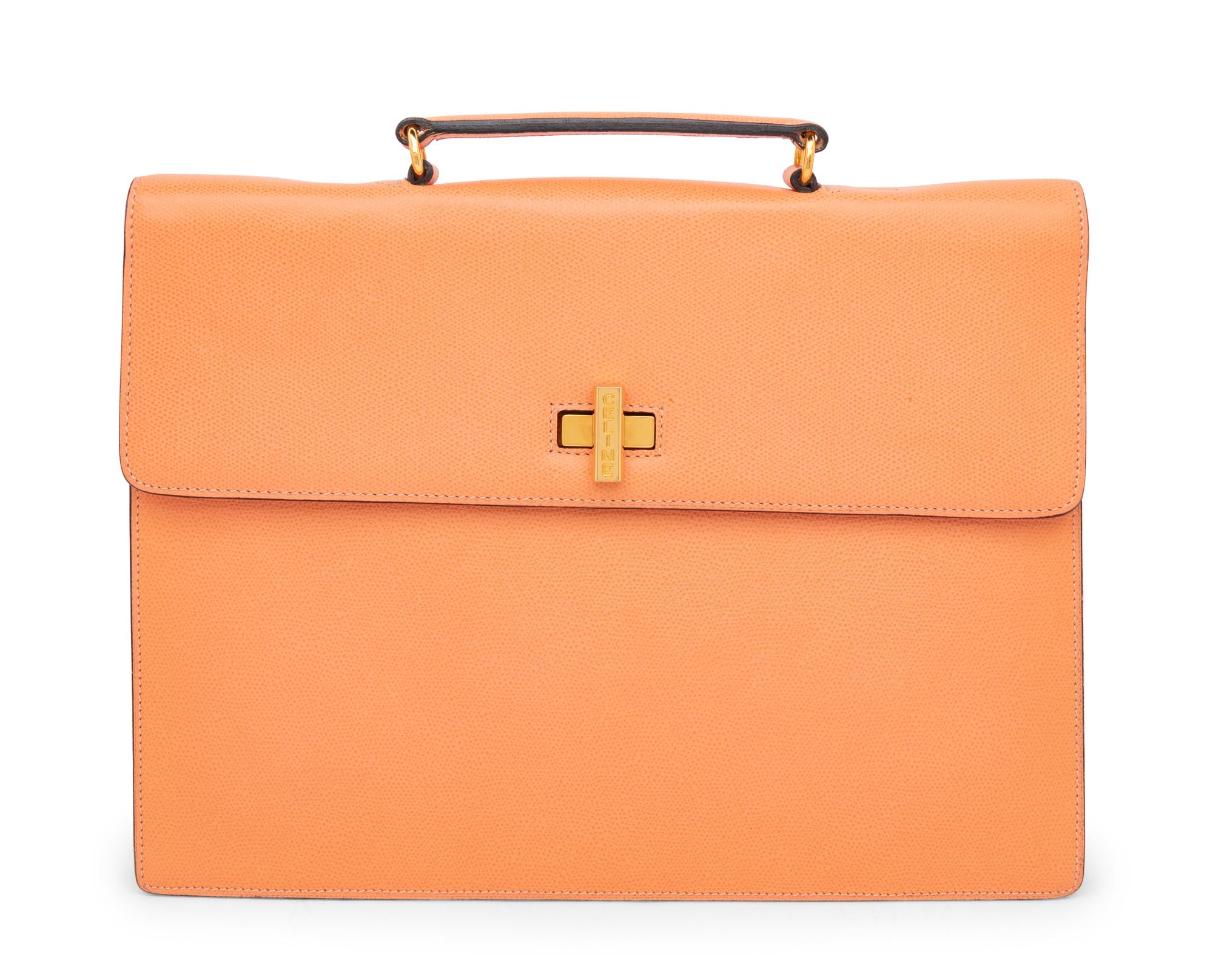 Céline, Salmon Pink Leather Briefcase