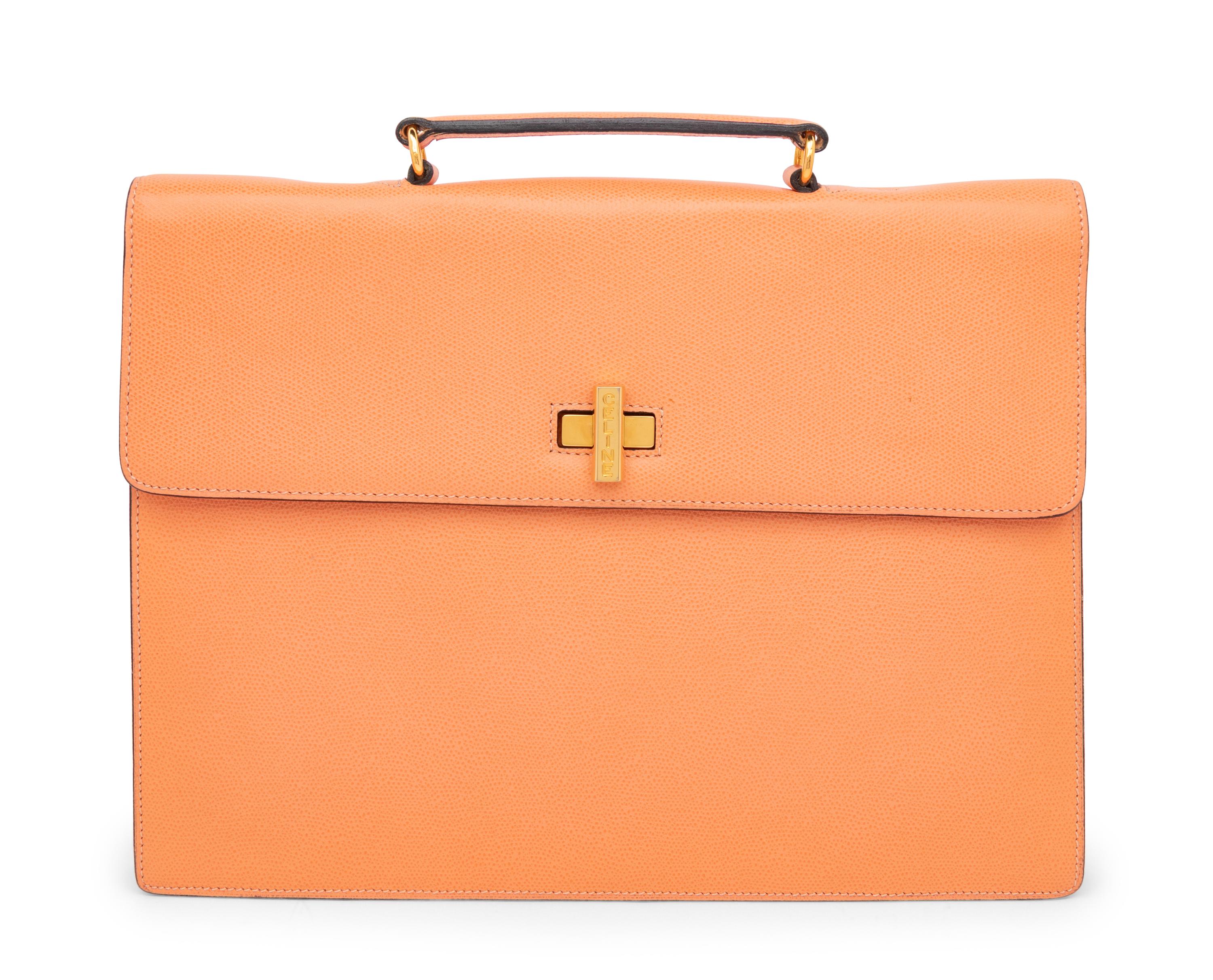 Céline, Salmon Pink Leather Briefcase