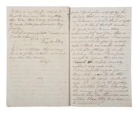 [CIVIL WAR]. 3 war-date letters, highlighted by ALS from Captain William H. Silsby, 10th Iowa Infantry, discussing the arming of formerly enslaved African Americans. Camp near Jacinto, MS, 17 August 1862.