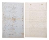 [SLAVERY & ABOLITION]. A group of 2 documents related to female South Carolina enslavers, comprising: