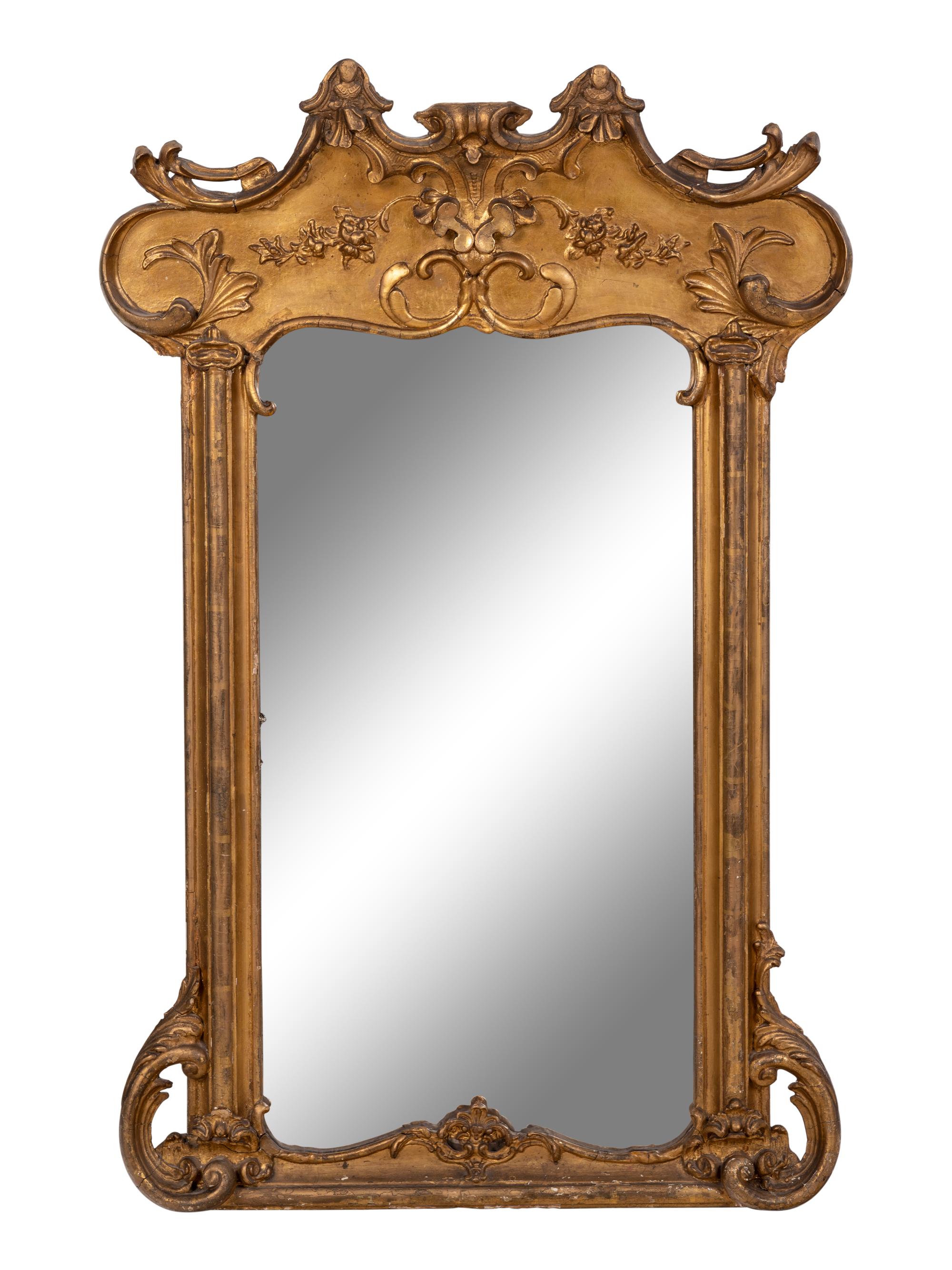 A Continental Giltwood Mirror