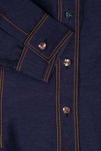 Two Designer Pieces: One Christian Lacroix Coat and One Versace Denim Shirt Dress, 1990-2000s