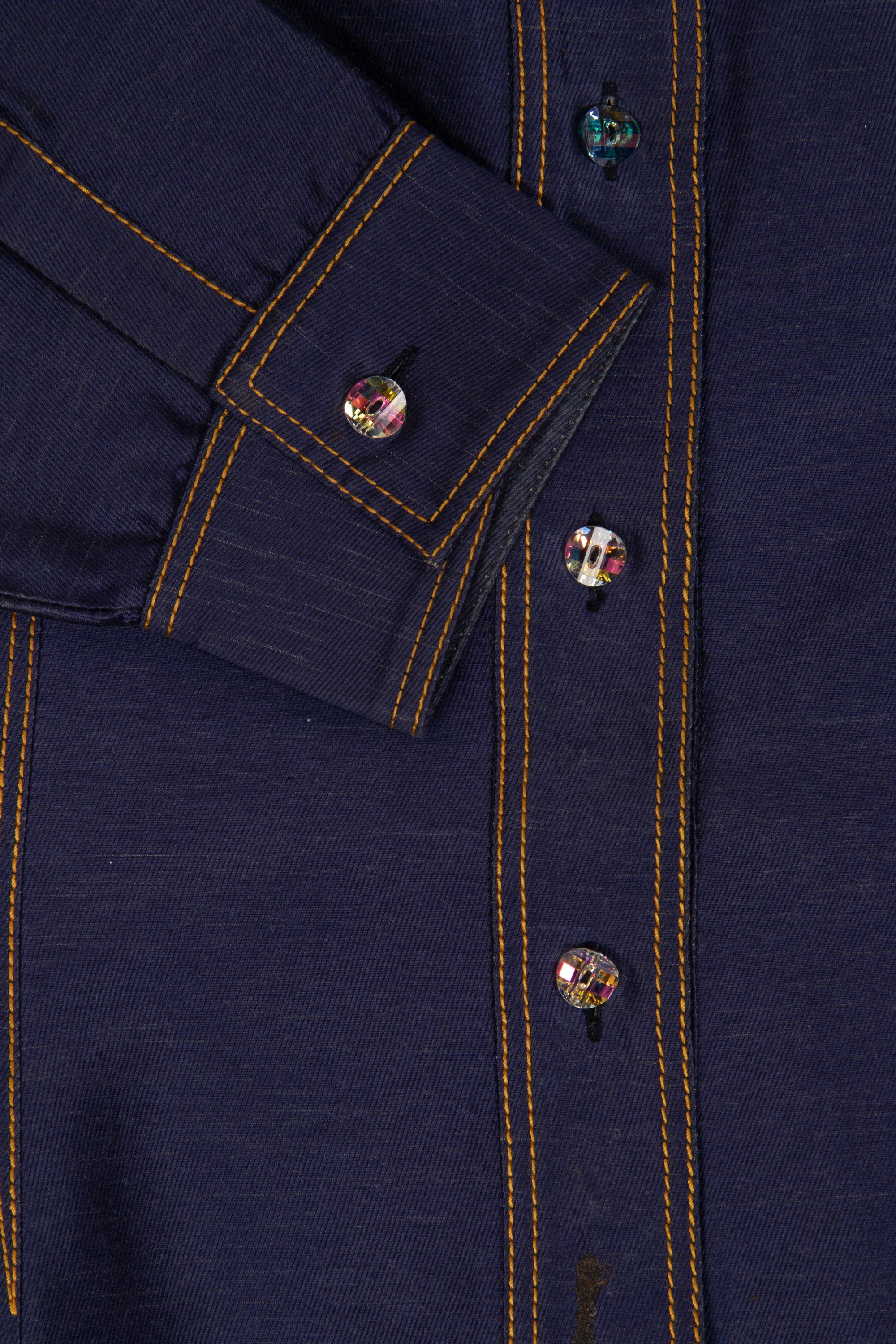 Two Designer Pieces: One Christian Lacroix Coat and One Versace Denim Shirt Dress, 1990-2000s