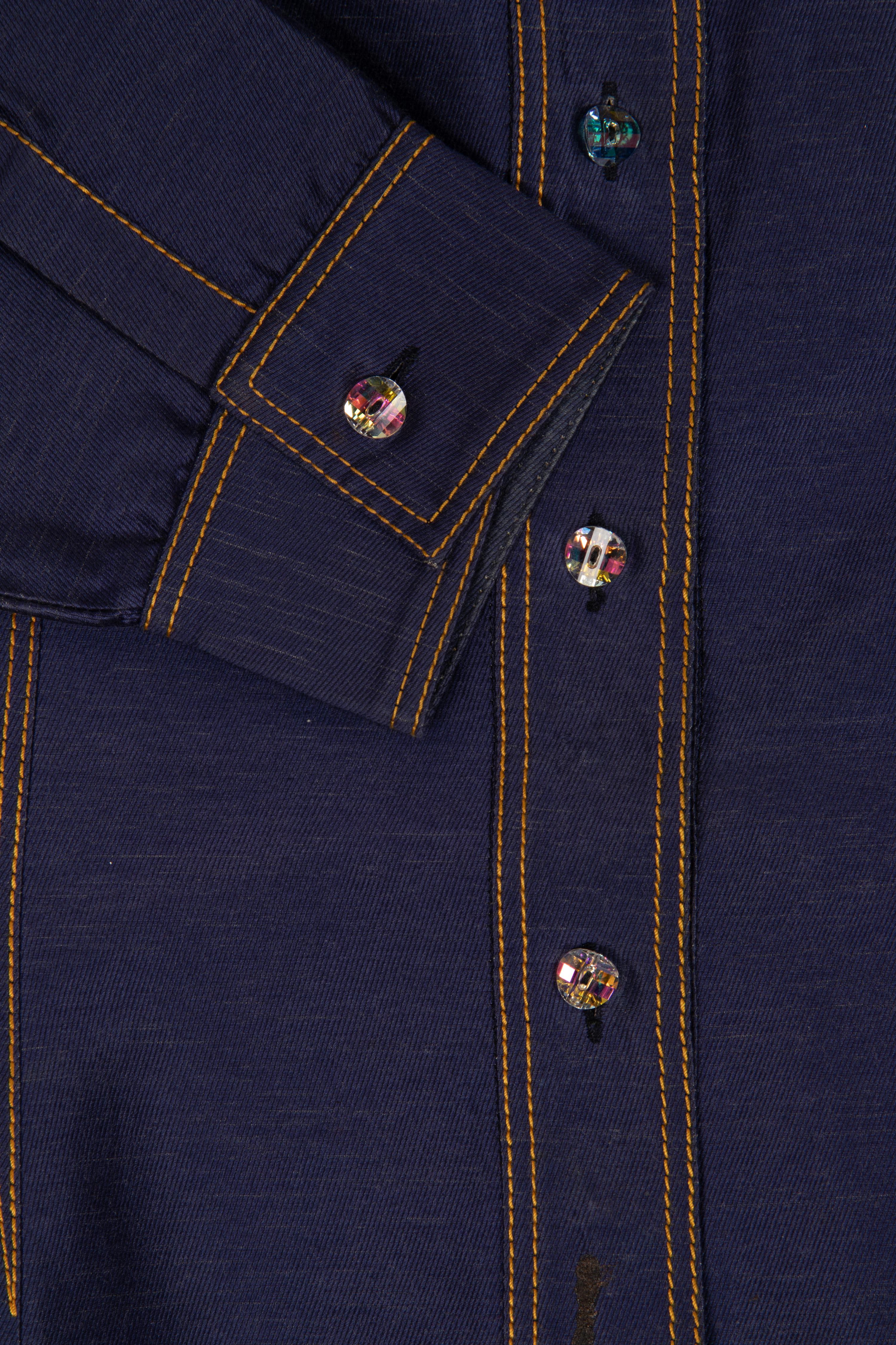 Two Designer Pieces: One Christian Lacroix Coat and One Versace Denim Shirt Dress, 1990-2000s