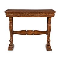 An Italian Baroque Style Walnut Console Table