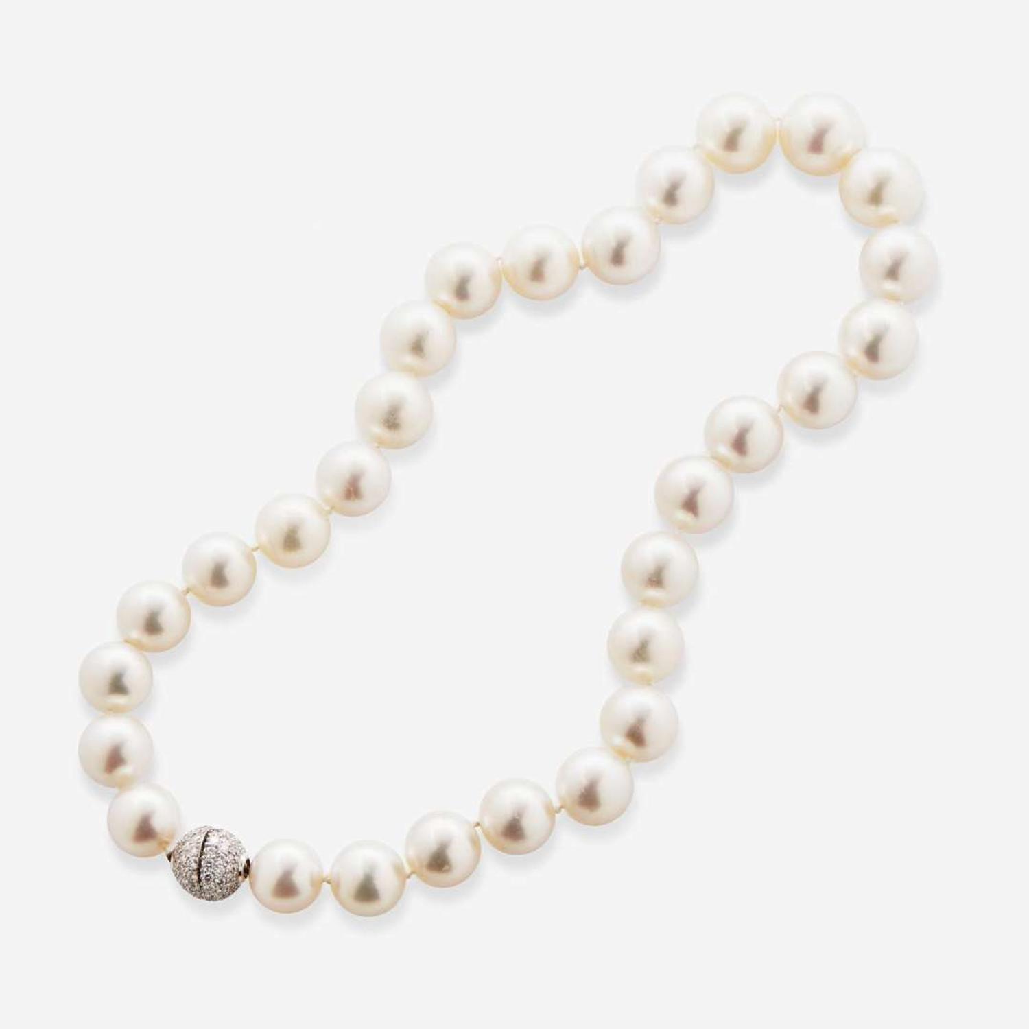 A South Sea Pearl Necklace Strand by Tara & Sons