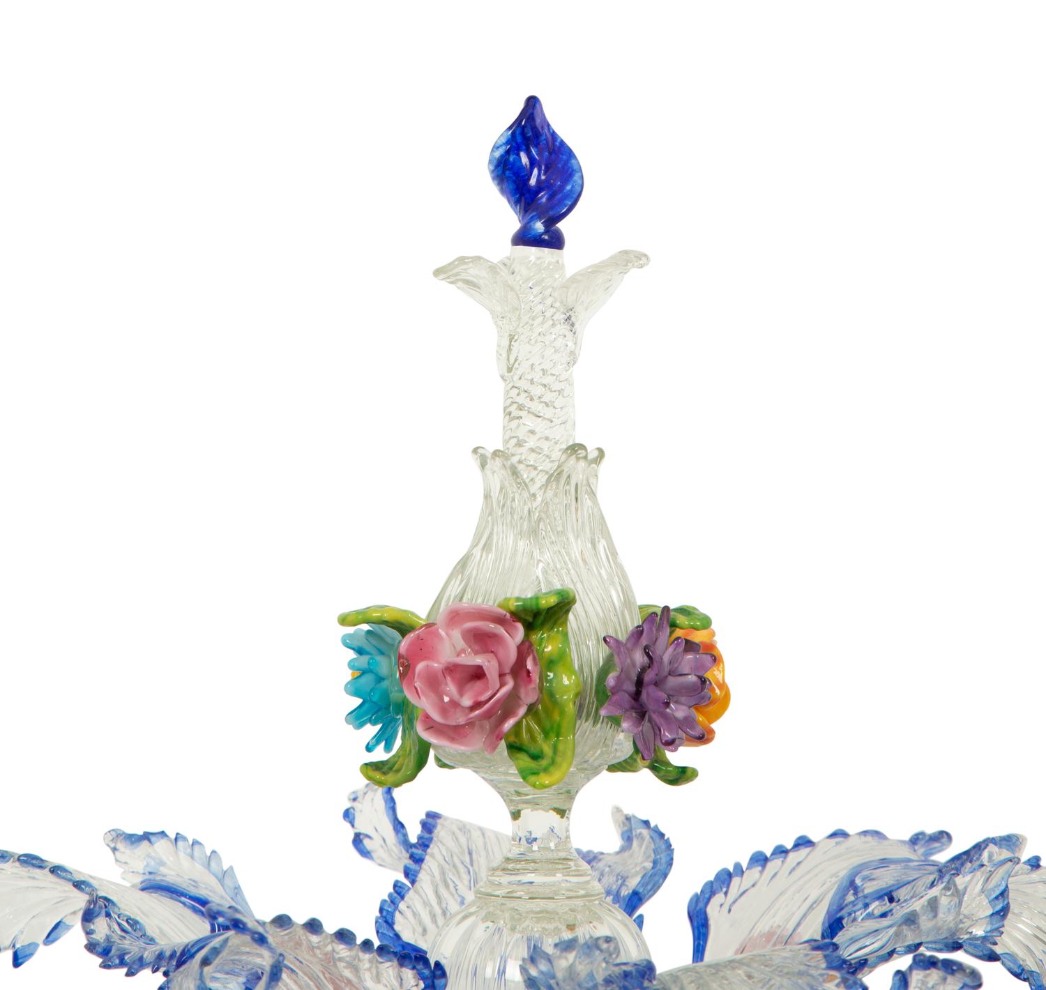 A Murano Glass Six-Light Candelabra