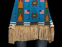 Beaded Dress and Boot Moccasins, with American Flags