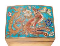 13 Chinese and Japanese Cloisonné Enamel Rectangular Boxes
