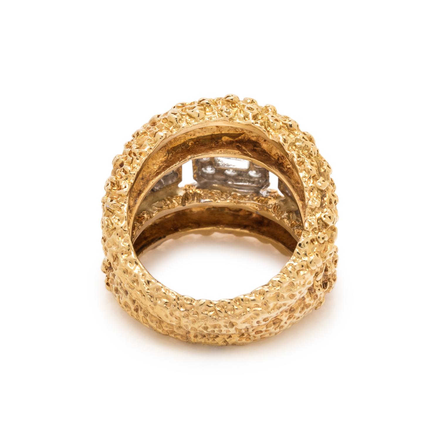 BICOLOR GOLD AND DIAMOND RING