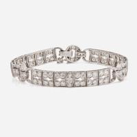 An Art Deco Platinum and Diamond Bracelet Art Deco, c.1920