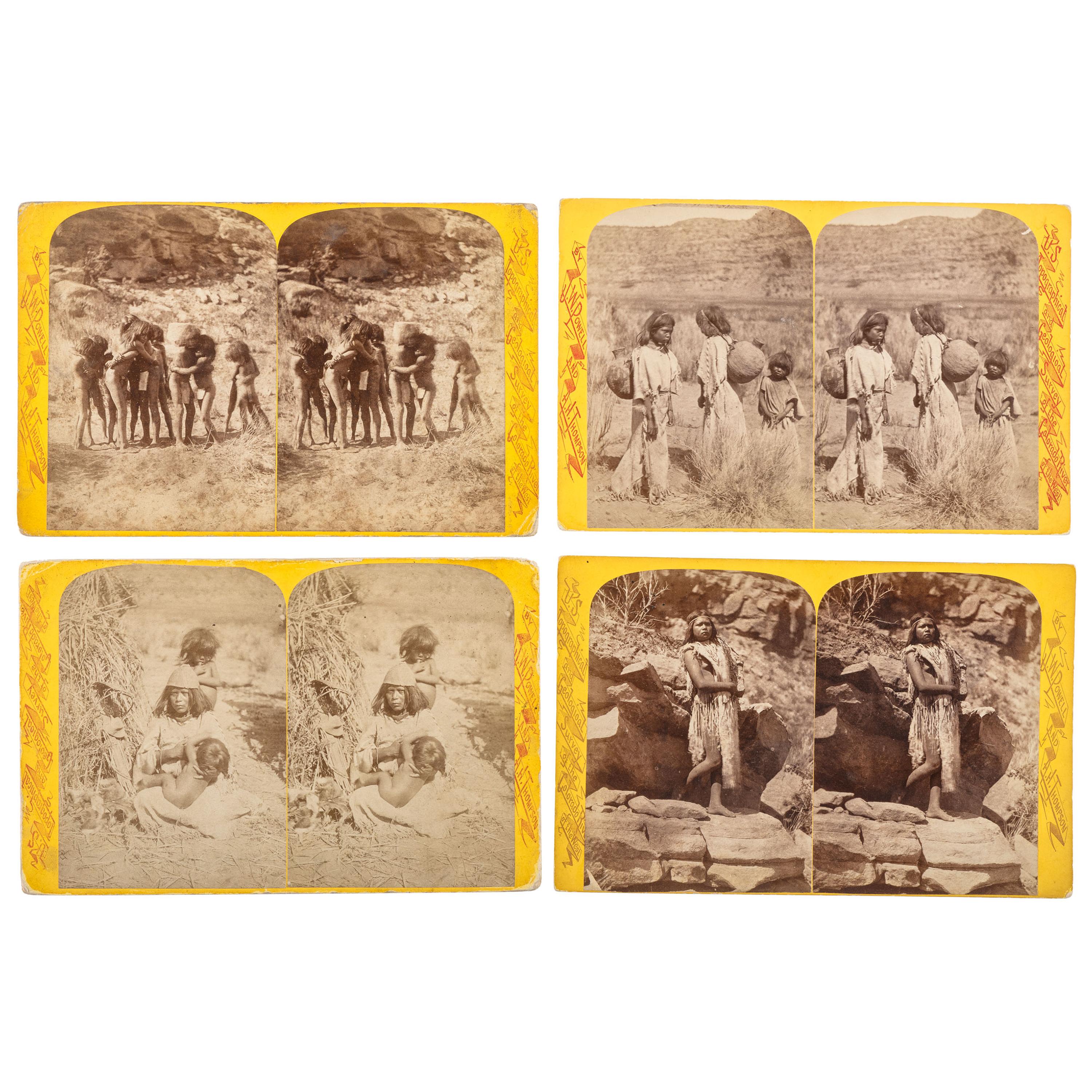 [WESTERN AMERICANA]. HILLERS, John Karl (1843-1925) & BEAMAN, Elias Ocott (active 1870s), photographers. A set of 55 Powell Survey stereoviews from the series Indians of the Colorado Valley . Various publishers, ca 1874.