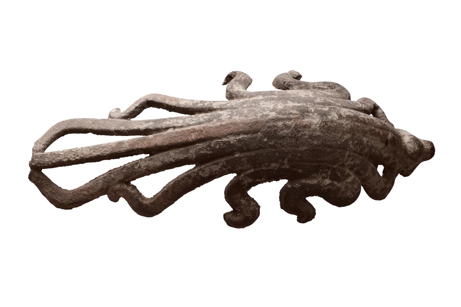 A Cast Iron Architectural Fragment 7" W x 5" D x 18.5" H — Argentina, 20th Century