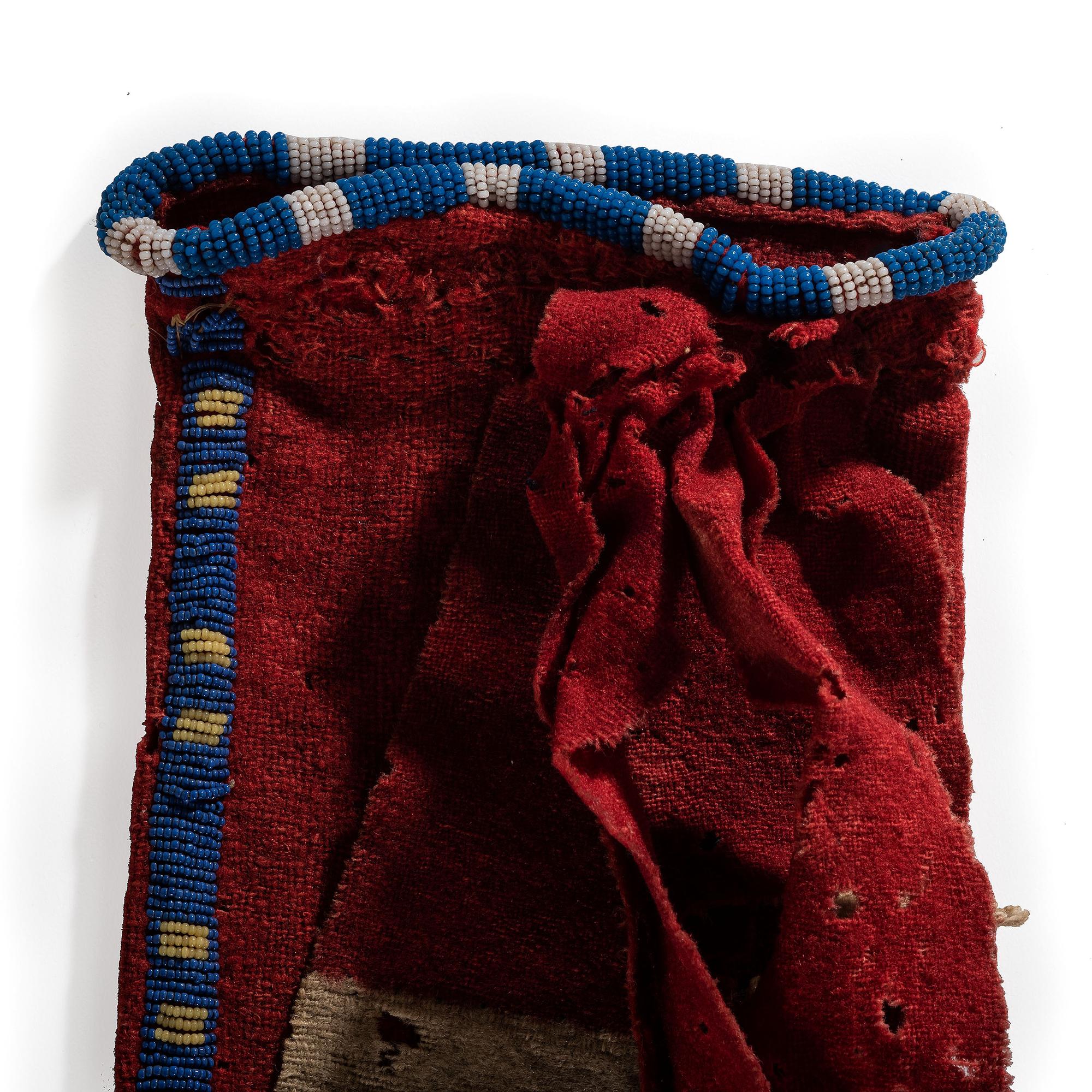 Sioux Beaded Trade Wool Tobacco Bag