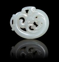 A White Jade Pendant Height 2 inches.