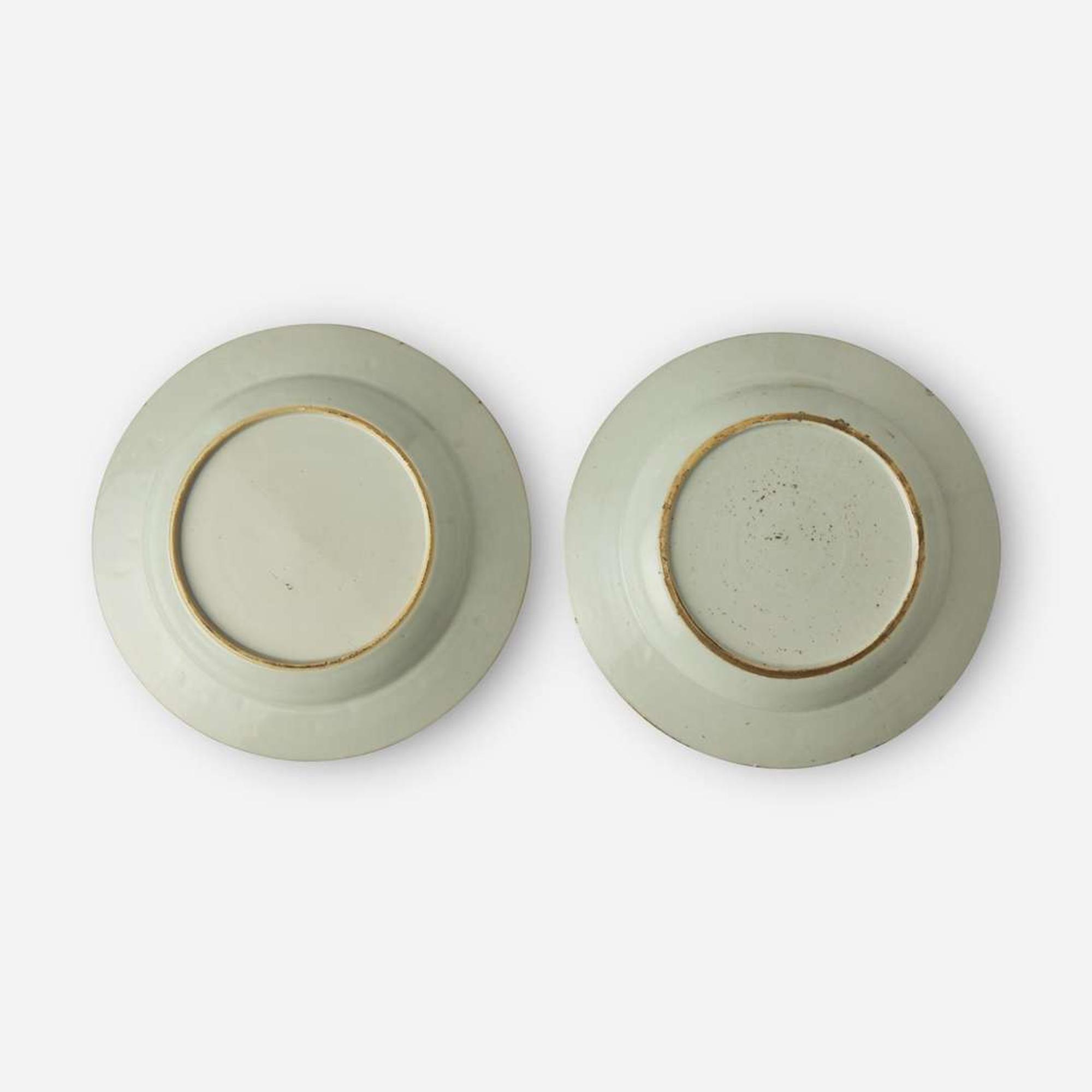 A pair of finely-decorated Chinese export porcelain “Meiren” dishes 粉彩美人盤 Qing dynasty, Yongzheng/Qianlong ? ?????