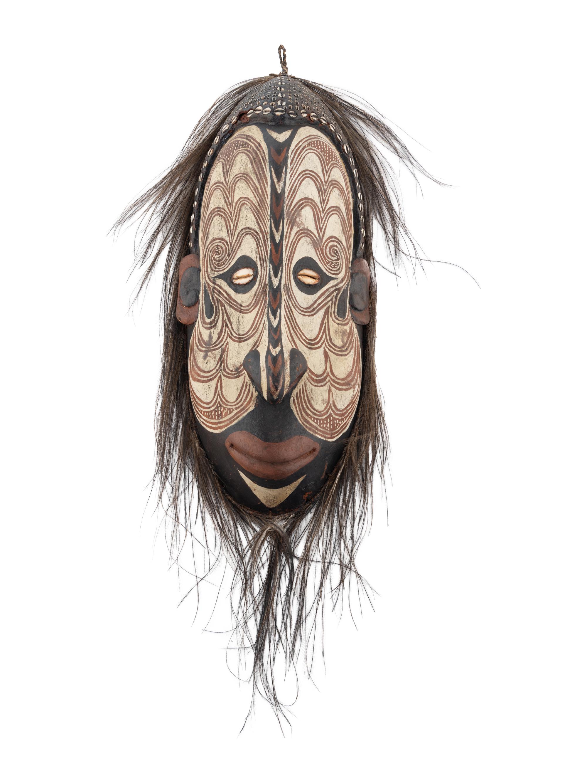A Papua New Guinea Carved Wood Funeral Mask
