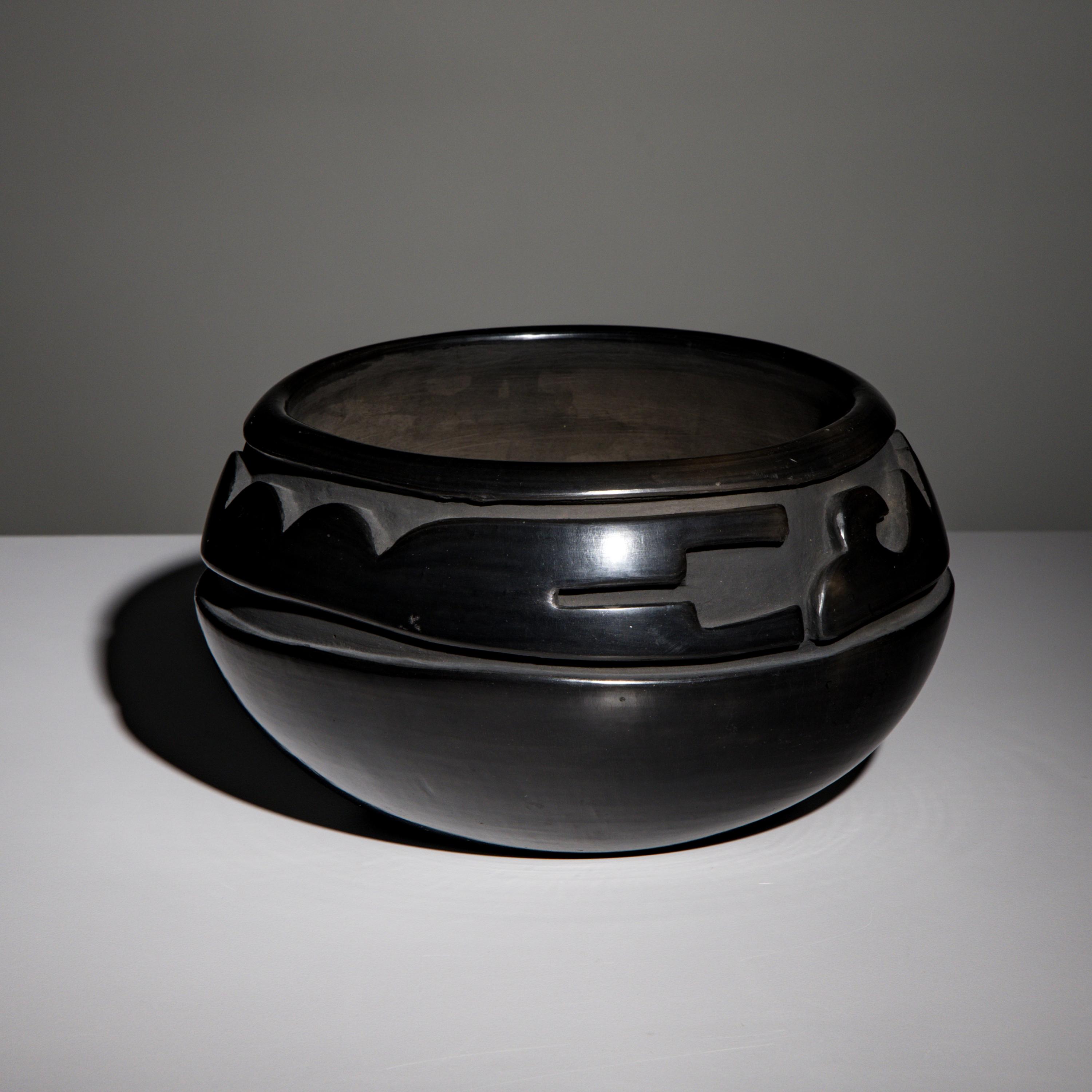 Stella Chavarria (Santa Clara, b. 1939) — Carved Blackware Pottery Jar