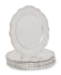 A Set of Twelve Tiffany and Co. Silver Chargers
