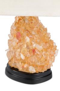 A Pair of Rock Crystal and Citrine "Cluster" Lamps