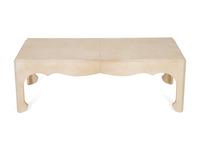 A Contemporary Parchment-Veneered Cocktail Table