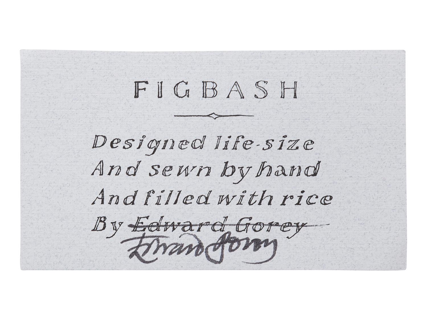 GOREY, Edward (1925-2000). Beanbag Animal. Figbash. Ca 1980s?
