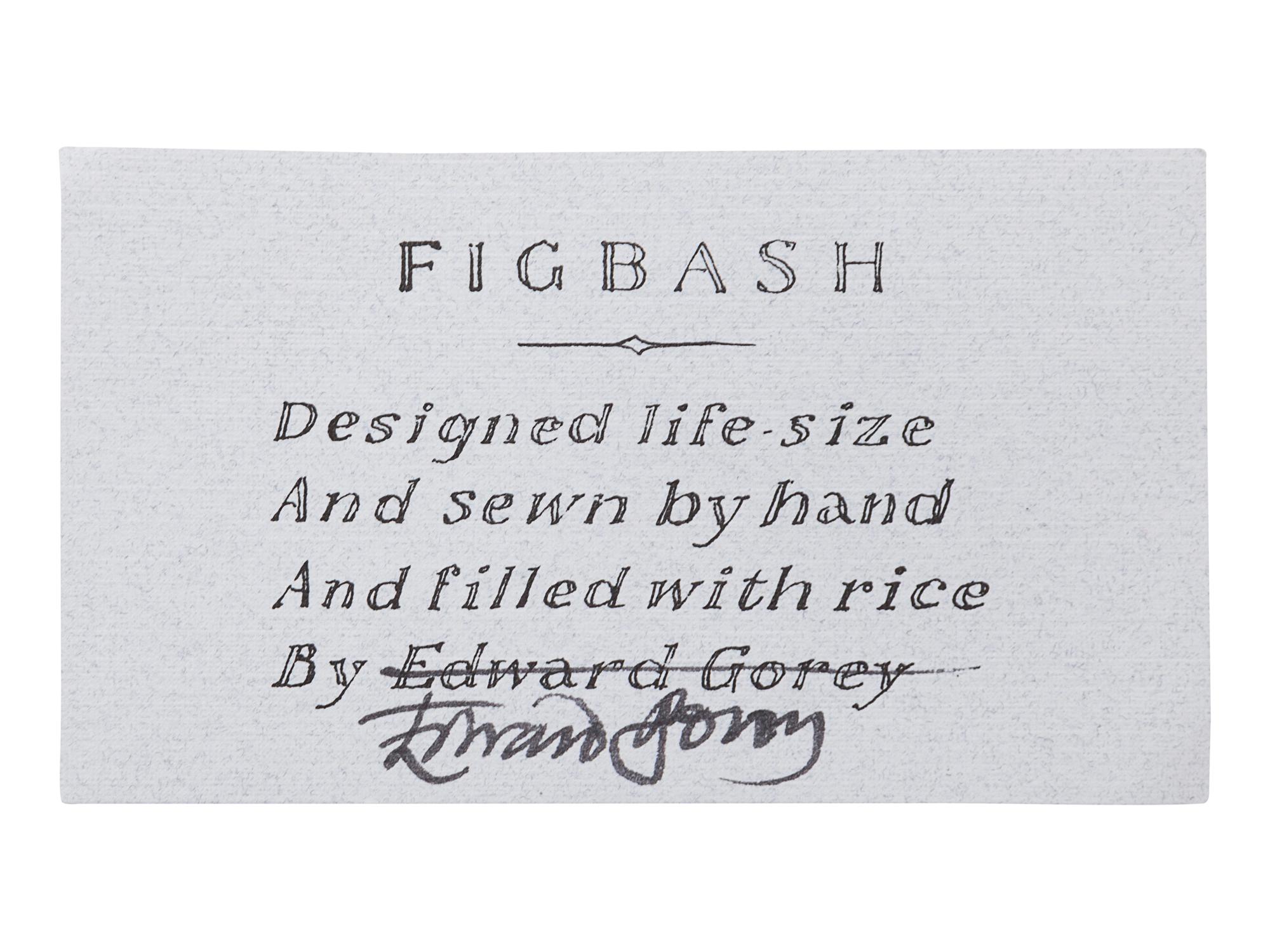 GOREY, Edward (1925-2000). Beanbag Animal. Figbash. Ca 1980s?