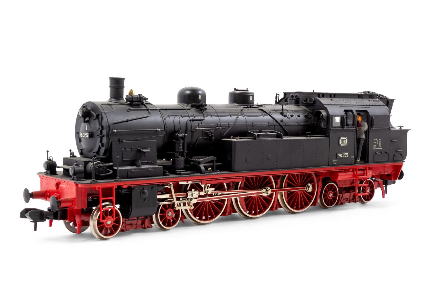 A Marklin: LGB Polychrome G-Gauge DB 4-6-4 Locomotive, Box Car and Open-Hopper Car