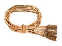YELLOW GOLD TASSEL BRACELET