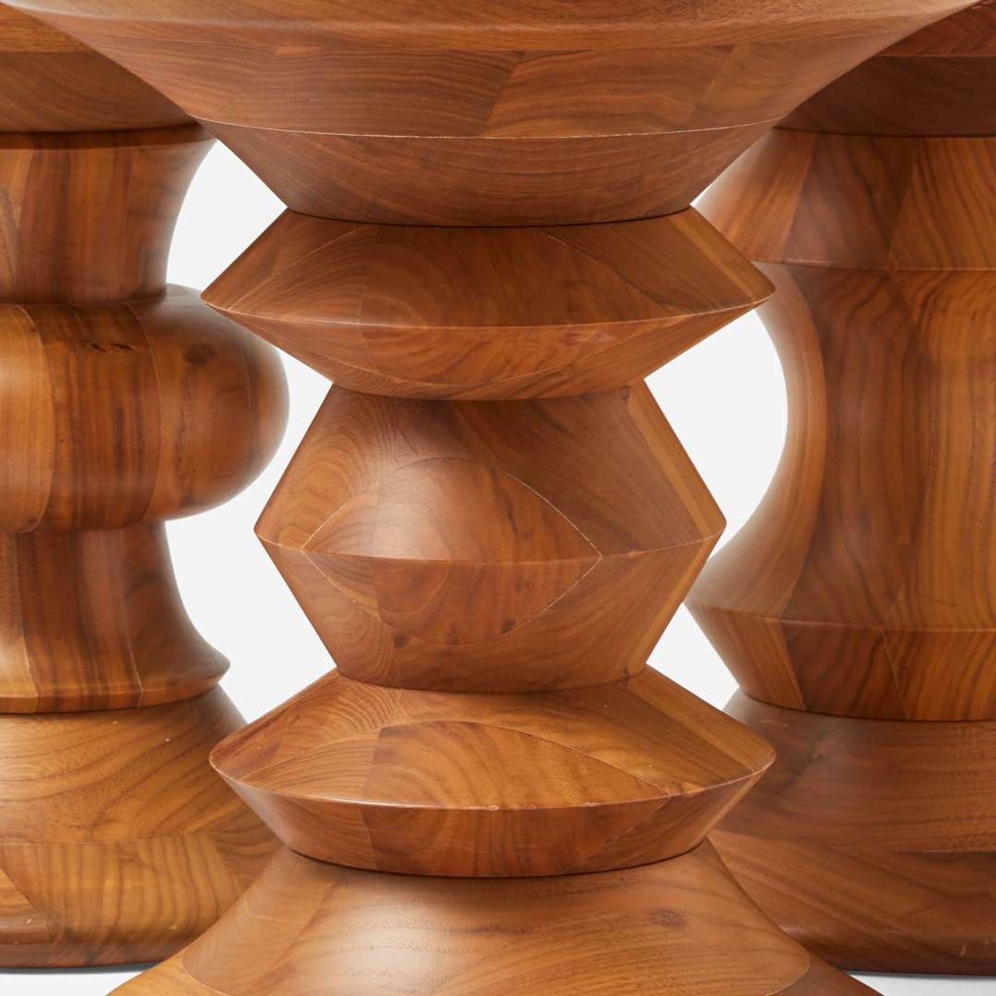 Charles Eames (American, 1907-1978) and Ray Eames (American, 1912-1988) Group of Three Time Life Stools, Models 411, 412, and 413, Herman Miller, USA, designed 1960, the present lot circa 2007