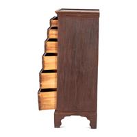 A Chippendale Stained Cherrywood Tall Chest of Drawers