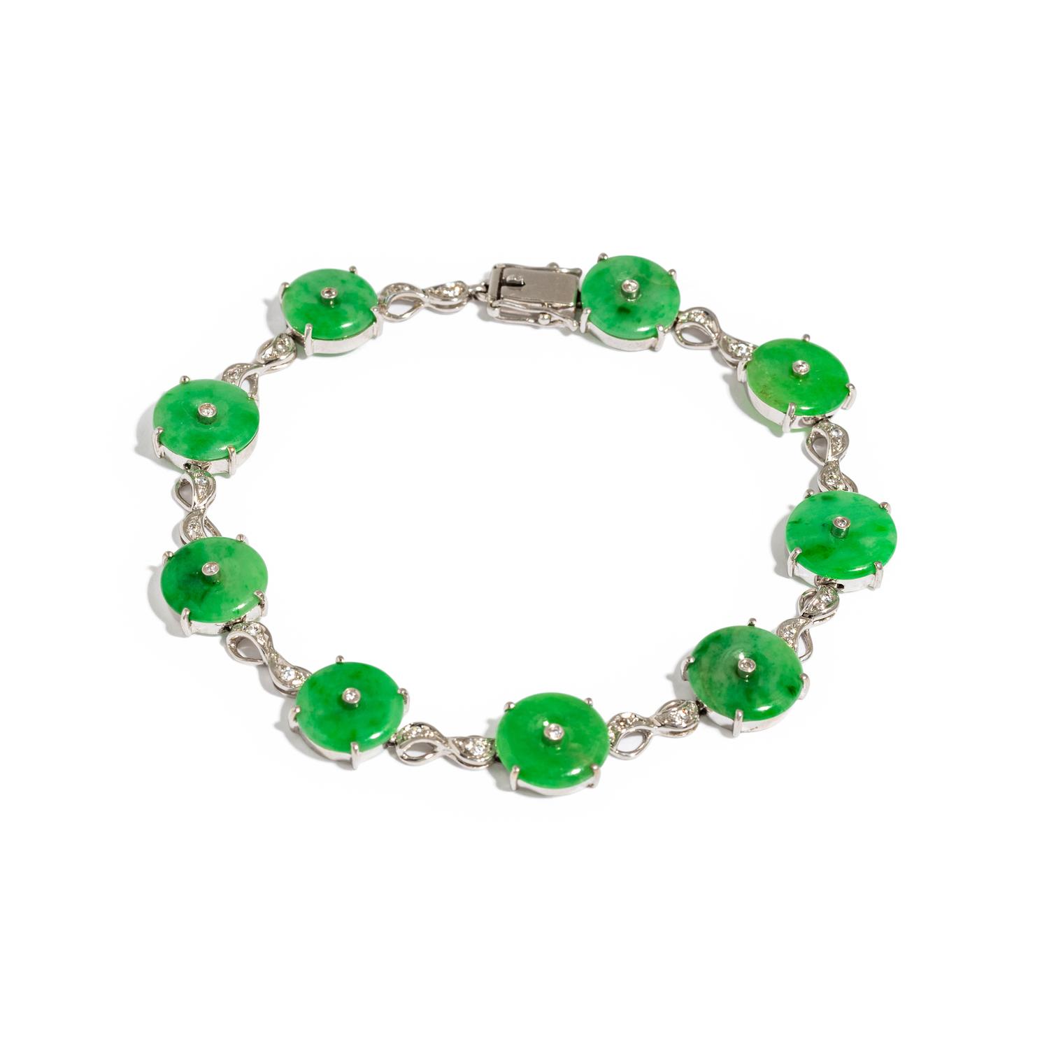 JADE AND DIAMOND BRACELET