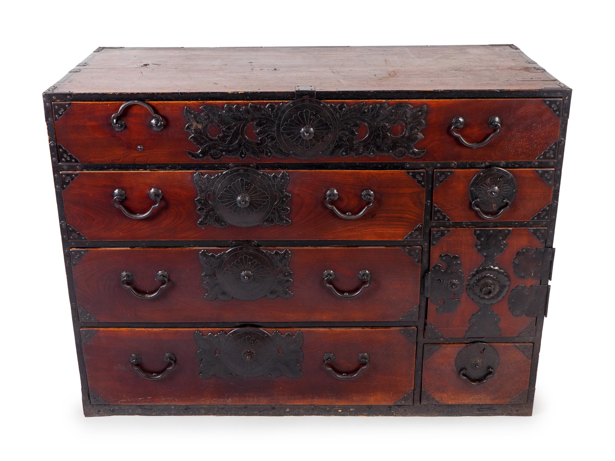 A Japanese Iron Mounted Tansu Chest — LATE 19TH CENTURY