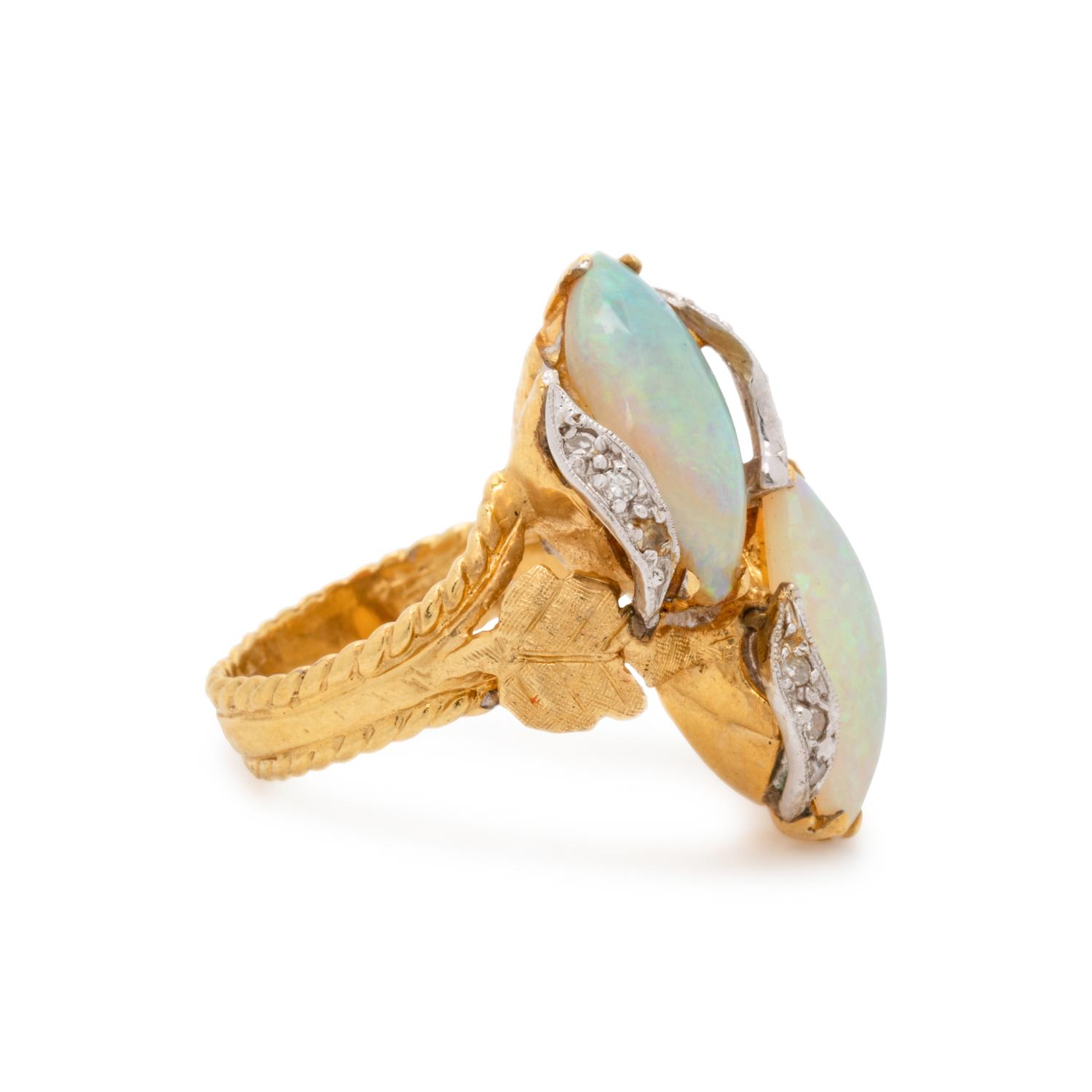 OPAL AND DIAMOND RING