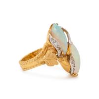 OPAL AND DIAMOND RING