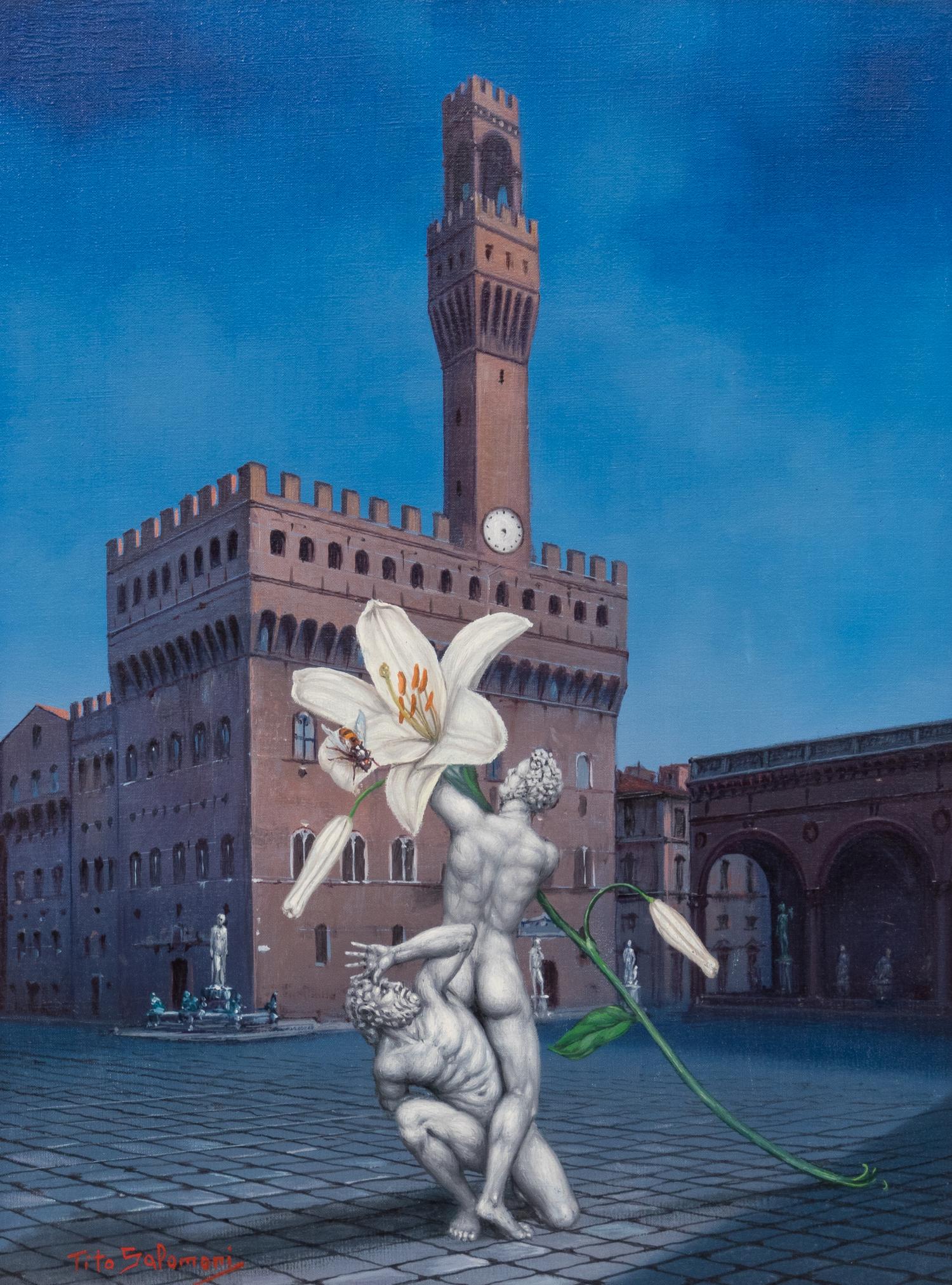 Tito Salamoni (Italian, 1928-1989) Untitled (Classical Surreal Scene)