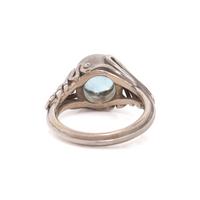 WHITE GOLD AND AQUAMARINE RING