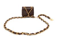 CHANEL, MINI CLASSIC FLAP ON CHAIN BELT