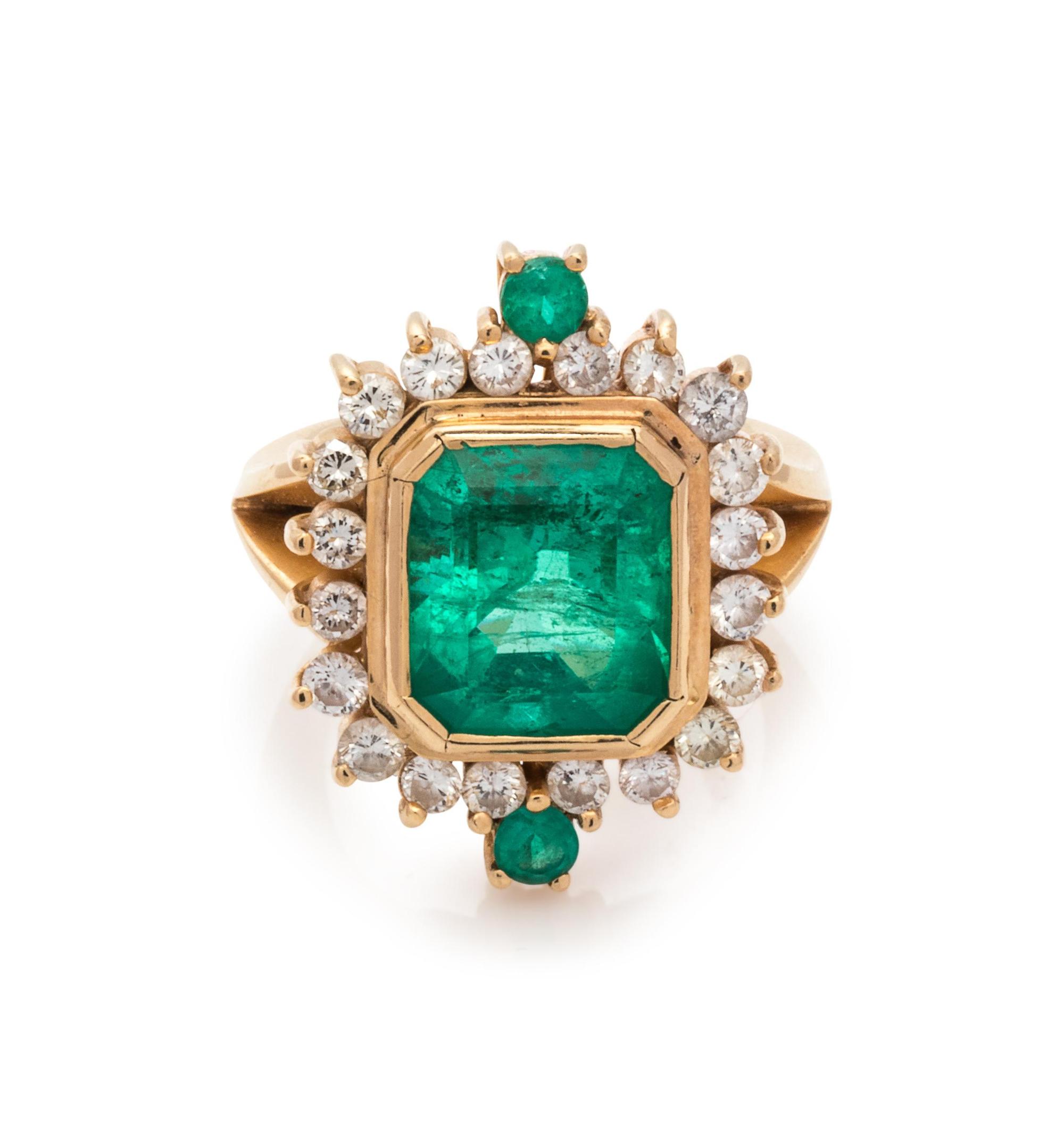 Emerald and Diamond Ring