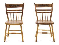 A Pair of Federal Stenciled Side Chairs