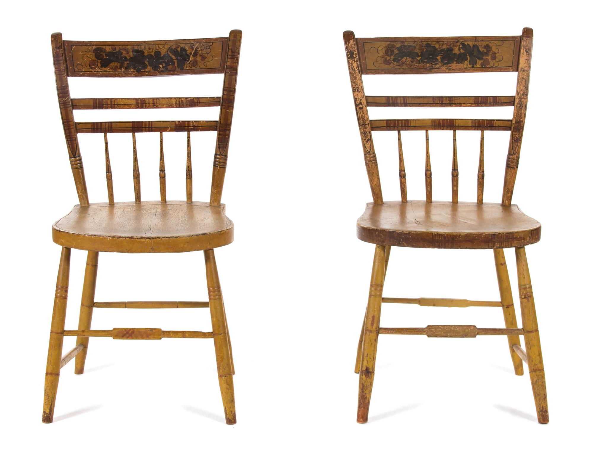 A Pair of Federal Stenciled Side Chairs