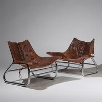 [RE-OFFERING AS 379834/1 ] Pair of Corset chairs for Swed-Form Co., 1970