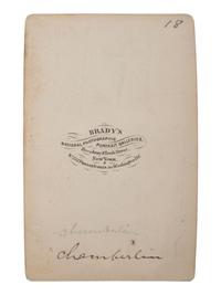 [CIVIL WAR]. [CHAMBERLAIN, Joshua L. (1828-1914)]. BRADY, Mathew, photographer. CDV of Brigadier General Joshua Chamberlain, MOH Gettysburg. Washington, DC.