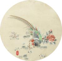 Two Chinese Embroidered Silk Panels