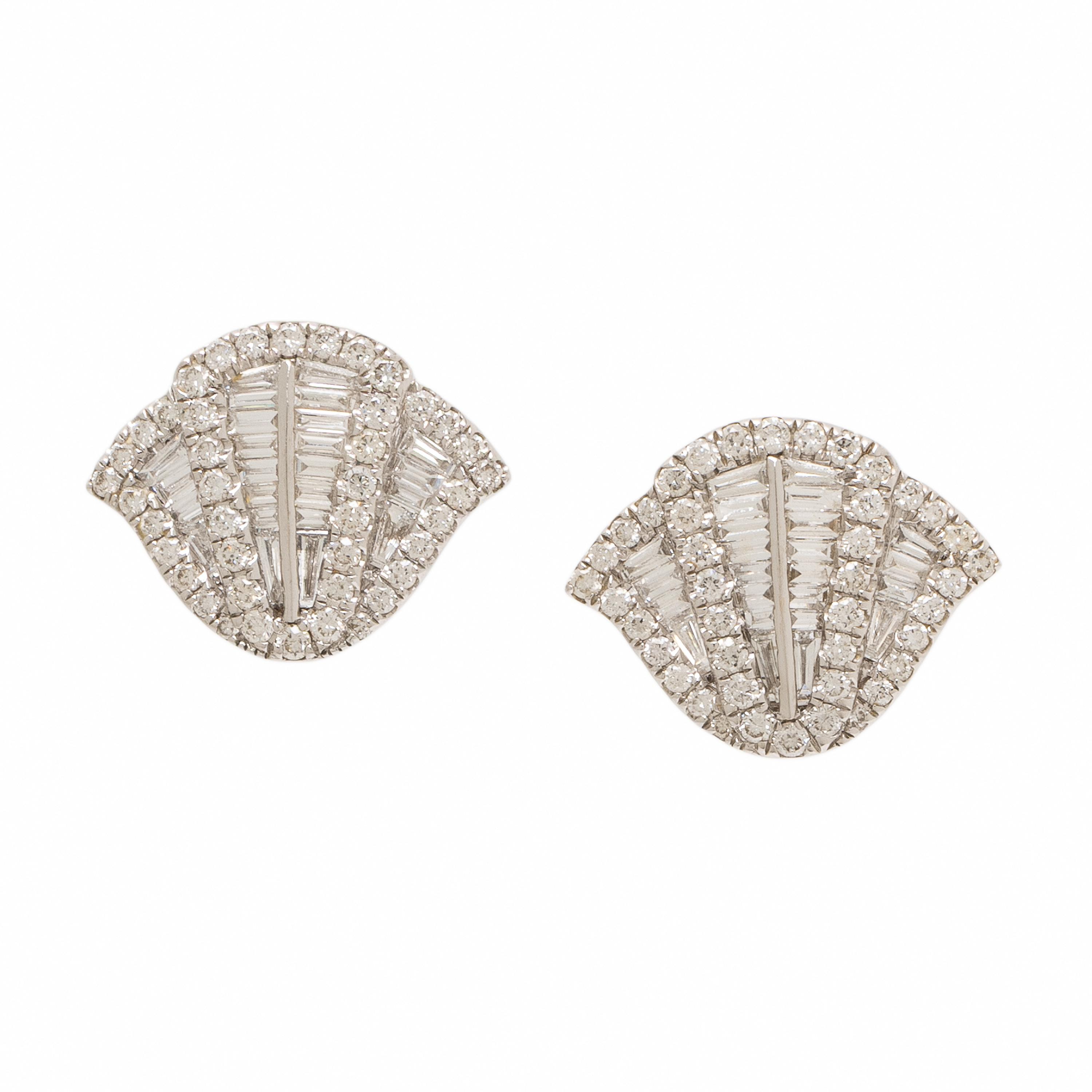 Annoushka, 'Flamenco', White Gold and Diamond Stud Earrings