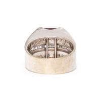 WATERMELON TOURMALINE AND DIAMOND RING